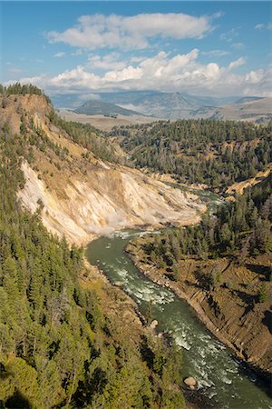 rocky mountains national park - USA, Wyoming, Rockies, Rocky Mountains, Yellowstone, National Park, UNESCO, World Heritage, Grand Canyon of the Yellowstone looking towards Gardiner valley, Stock Photo - Rights-Managed, Code: 862-08091564