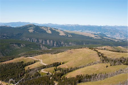 View over Yellowstone National Park, Wyoming, USA Stock Photo - Rights-Managed, Code: 862-08274049