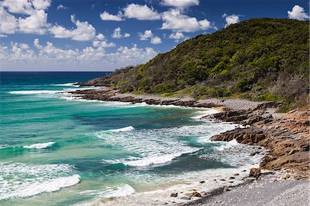 Winch Cove and the Tasman Sea in Noosa National Park, Noosa Heads, Queensland, Australia. Stock Photo - Rights-Managed, Code: 862-08272919