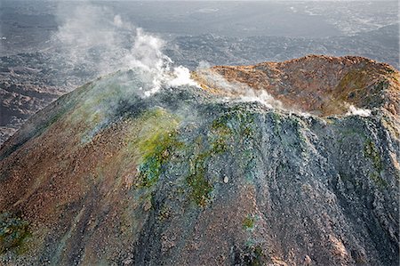 Ethiopia, Erta Ale range, Dalafilla, Afar Region. The smoking summit of Dalafilla which is a steep sided active stratovolcano rising 2,011 feet above sea level. Stock Photo - Rights-Managed, Code: 862-08273077