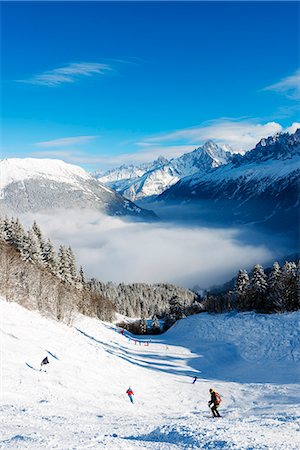 savoie - Europe, France, Haute Savoie, Rhone Alps, Chamonix Valley, Les Houches ski resort Photographie de stock - Rights-Managed, Code: 862-08273109