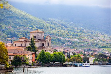 Italy, Lombardy, Lake Iseo. The town of Sale Marasino. Stock Photo - Rights-Managed, Code: 862-08273377
