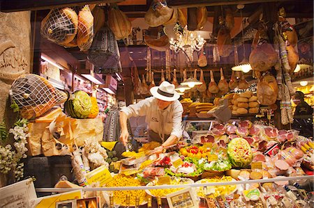 supermarket italy - Italy, Emilia Romagana, Bologna. Man in a food shop selling typical Emilia Romagna food. Stock Photo - Rights-Managed, Code: 862-08273386