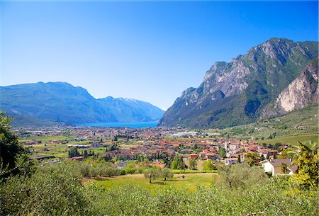riva - Italy, Sud Tyrol, Lake Garda. Riva del Garda overview. Stock Photo - Rights-Managed, Code: 862-08273391