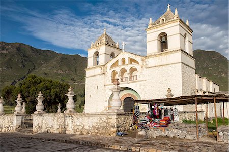 South America,Peru, Colca Canyon, church in indian village of Maca Stockbilder - Lizenzpflichtiges, Bildnummer: 862-08273761