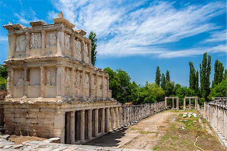 Sebasteion, a three storey high double colonnade decorated with friezes of Greek myths and imperial exploits, Aphrodisias, Aydin, Turkey Stock Photo - Rights-Managed, Code: 862-08273937