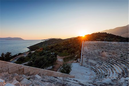 Turkey, Mediterranean Region, Turquoise Coast, Lycia, Kas, Antiphellos ruins, Lycian amphitheatre Foto de stock - Con derechos protegidos, Código: 862-08273984