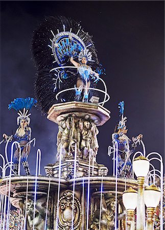 rio carnival - Brazil, State of Rio de Janeiro, City of Rio de Janeiro, Carnival Parade at The Sambadrome Marques de Sapucai. Stock Photo - Rights-Managed, Code: 862-08698734