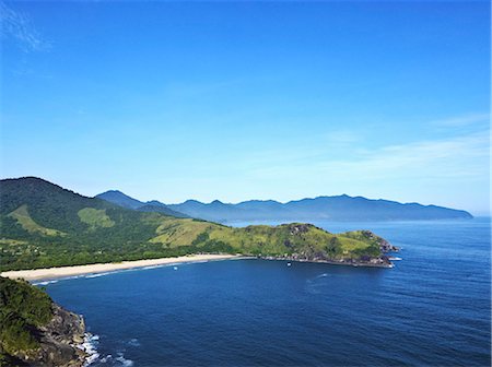 simsearch:862-08698754,k - Brazil, State of Sao Paulo, Ilhabela Island, Elevated view of the beach in Bonete. Foto de stock - Con derechos protegidos, Código: 862-08698751