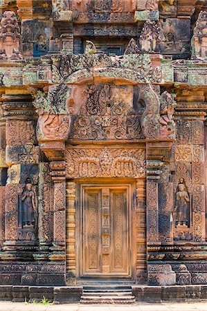 Prasat Banteay Srei temple ruins, UNESCO World Heritage Site, Siem Reap Province, Cambodia Stockbilder - Lizenzpflichtiges, Bildnummer: 862-08698936