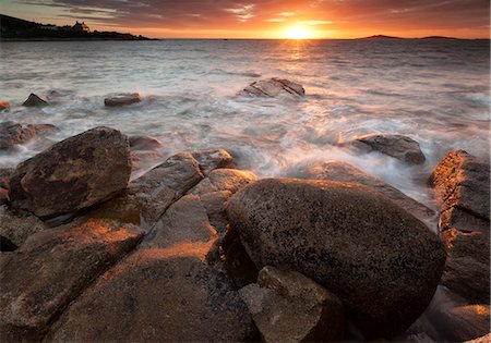 simsearch:862-08699154,k - England, Cornwall, Isles of Scilly. A sunset off the coast of St Marys island. Foto de stock - Con derechos protegidos, Código: 862-08699198