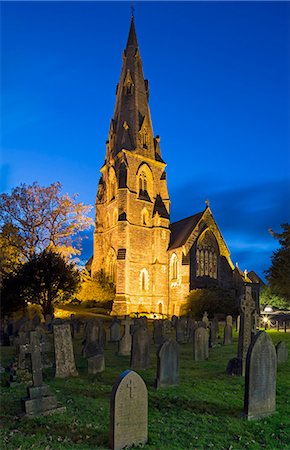 simsearch:862-08699205,k - England, Cumbria, Ambleside. St Marys church in the evening. Photographie de stock - Rights-Managed, Code: 862-08699208