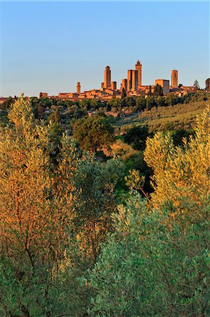 Italy, Italia. Tuscany, Toscana. Siena district, Val d'Elsa, San Gimignano. Photographie de stock - Rights-Managed, Code: 862-08699543