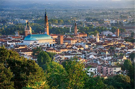 Italy, Italia. Veneto. Vicenza. The town from Monte Berico. Stock Photo - Rights-Managed, Code: 862-08699550