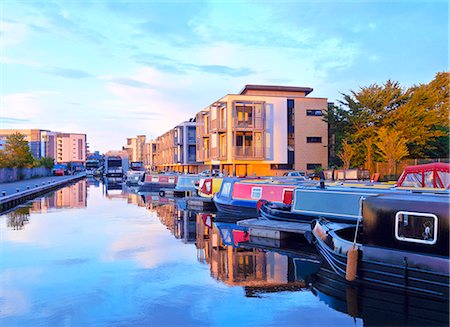 UK, Scotland, Lothian, Edinburgh, Edinburgh Quay and the Lochrin Basin, Boats on The Union Canal. Stock Photo - Rights-Managed, Code: 862-08699797