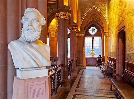 simsearch:862-06542761,k - UK, Scotland, Lothian, Edinburgh, Marble Sculpture of Robert Herdman by William Brodie in The Scottish National Portrait Gallery. Stock Photo - Rights-Managed, Code: 862-08699859