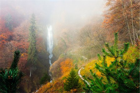 snow falls - Europe, France, Haute Savoie, Rhone Alps, autumn scenery, Cascade de Coeur waterfall Stock Photo - Rights-Managed, Code: 862-08704814