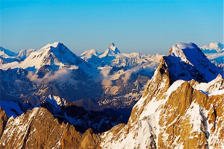 savoie - Europe, France, Haute Savoie, Rhone Alps, Chamonix, Grand Combin and the Matterhorn Photographie de stock - Rights-Managed, Code: 862-08704825
