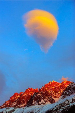 Europe, France, Haute Savoie, Rhone Alps, Chamonix, mountain sunset Stock Photo - Rights-Managed, Code: 862-08704830