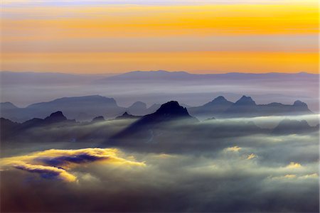 silhoutted - Europe, France, Haute Savoie, Rhone Alps, Chamonix, mountain scenery Stock Photo - Rights-Managed, Code: 862-08704831