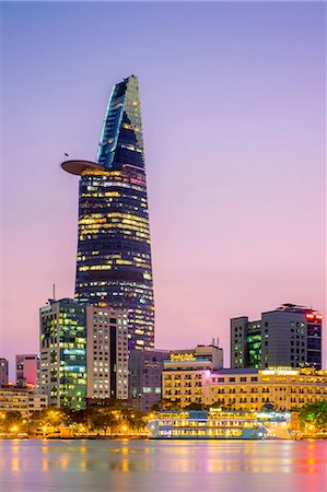 Bitexco Financial Tower and central Ho Chi Minh City (Saigon) at dusk, Vietnam Stock Photo - Rights-Managed, Code: 862-08700169