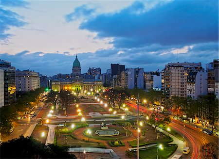simsearch:862-08718421,k - Argentina, Buenos Aires Province, City of Buenos Aires, Plaza del Congreso, Elevated view of the  Palace of the Argentine National Congress. Stock Photo - Rights-Managed, Code: 862-08718417