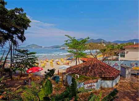 Brazil, State of Sao Paulo, Ubatuba, View of the Tenorio Beach. Stock Photo - Rights-Managed, Code: 862-08718451