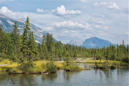 Canada, Alberta, Canmore, Policemans creek boardwalk Photographie de stock - Rights-Managed, Code: 862-08718488