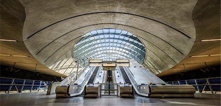 Europe, United Kingdom, England, Middlesex, London, Canary Wharf Underground Station Stock Photo - Rights-Managed, Code: 862-08718630