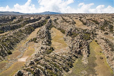 Ethiopia, Oromia Region, Bale Mountains, Sanetti Plateau, Rafu.  The weathered rock ridges at Rafu on the high-altitude Sanetti Plateau were caused by the erosion of lava outpourings by water, wind and ice over 20 million years. Stock Photo - Rights-Managed, Code: 862-08718755