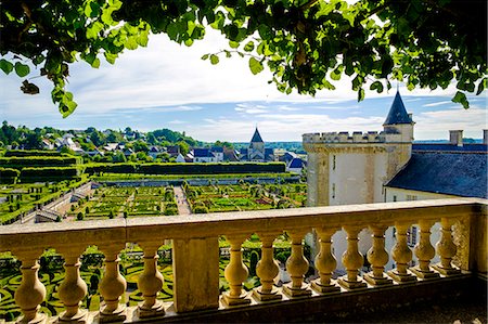 Chateau of Villandry gardens, Indre et Loire, Loire Valley, France, Europe Photographie de stock - Rights-Managed, Code: 862-08718831