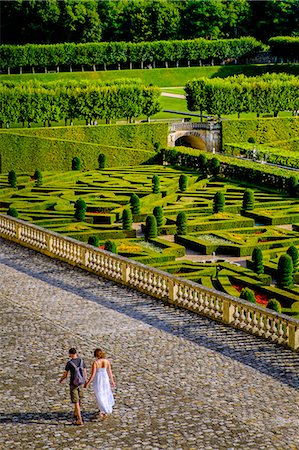 Chateau of Villandry gardens, Indre et Loire, Loire Valley, France, Europe Photographie de stock - Rights-Managed, Code: 862-08718832