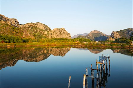 dock and water - South East Asia, Thailand, Prachuap Kiri Khan, Khao Sam Roi Yot National Park wetlands Stock Photo - Rights-Managed, Code: 862-08719743