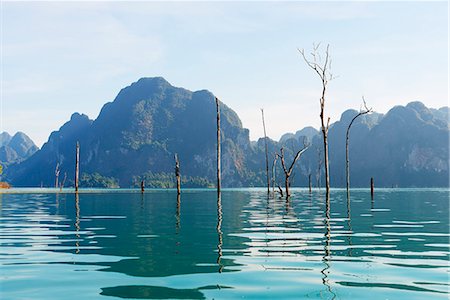 reservoirs - South East Asia, Thailand, Surat Thani province, Khao Sok National Park, Ratchaprapa reservoir Stock Photo - Rights-Managed, Code: 862-08719777