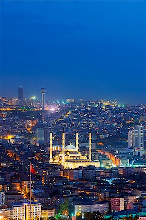 simsearch:841-09108188,k - Turkey, Central Anatolia, Ankara, Kocatepe Camii mosque Stock Photo - Rights-Managed, Code: 862-08719816