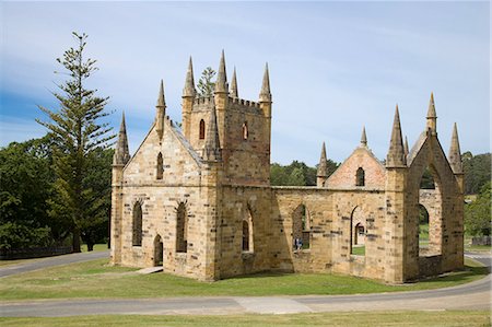 penitentiary - The infamous penal colony of Port Arthur on the Tasman Peninsula. Between 1830 and 1877 over 12,500 convicts served sentences here. Foto de stock - Con derechos protegidos, Código: 862-03288931