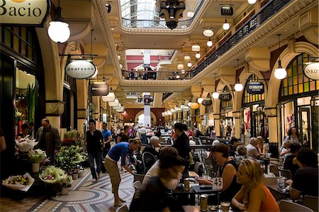 shop arcade - Queen Victoria Mall,an upmarket shopping mall in central Sydney Stock Photo - Rights-Managed, Code: 862-03289042