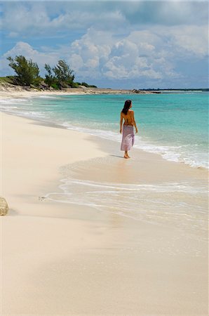 private beach - The main beach at Little Whale Cay . . Stock Photo - Rights-Managed, Code: 862-03289347