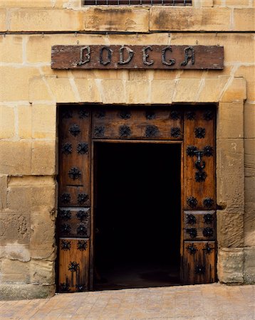 The entrance to an old disused winery in the village of Abalos Stock Photo - Rights-Managed, Code: 862-03354317