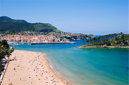 Spain Basque Country Lekeitio Beach Foto de stock - Direito Controlado, Número: 862-03354449