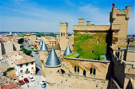 The Palacio Real Medieval Defensive Castle Complex Built by Carlos III of Navarra in 15th Century Stock Photo - Rights-Managed, Code: 862-03354458