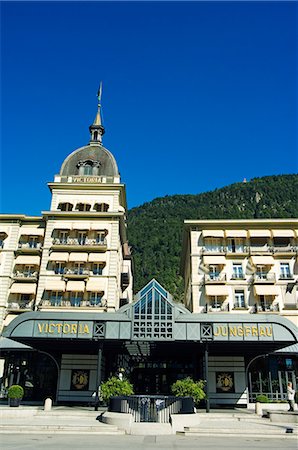 The Victoria Hotel,Interlaken,Jungfrau Region,Switzerland Foto de stock - Con derechos protegidos, Código: 862-03354663