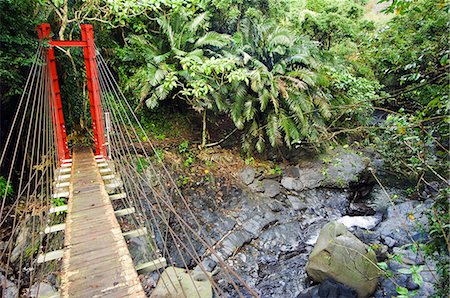 river crossing - Pont de corde de Maolin comté Photographie de stock - Rights-Managed, Code: 862-03354909