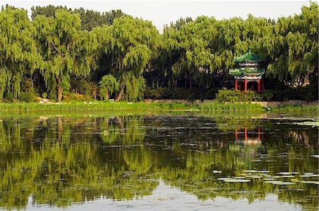 A pavilion on a lake,Yuanmingyuan,Old Summer Palace,Beijing,China Stock Photo - Rights-Managed, Code: 862-03351009