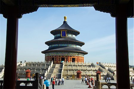 simsearch:862-03351027,k - The Hall of Prayer for Good Harvests at The Temple of Heaven,Beijing,China Foto de stock - Con derechos protegidos, Código: 862-03351016