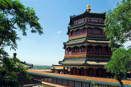 Tower of Buddisht Incense on Longevity Hill and Kunming Lake,The Summer Palace,Yihe Yuan,Beijing,China Stock Photo - Rights-Managed, Code: 862-03351028