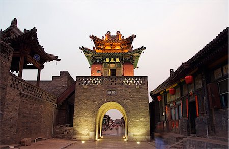 shanxi province - Une tour de guet historique, ville de Pingyao, Shanxi Province, Chine Photographie de stock - Rights-Managed, Code: 862-03351141