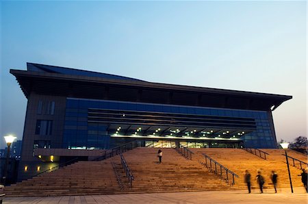 simsearch:862-03351301,k - China,Beijing,Haidian district. The Table Tennis Stadium for the 2008 Beijing Olympics illuminated in the grounds of Beijing University. Foto de stock - Con derechos protegidos, Código: 862-03351327