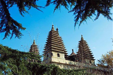 simsearch:862-03351382,k - China,Beijing,Zhen Jue temple. A five towered temple. Stock Photo - Rights-Managed, Code: 862-03351375