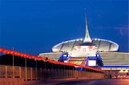 simsearch:862-03351576,k - China,Beijing. Chinese New Year Spring Festival - lantern decorations illuminated on the China Millenium Monument Museum. Stock Photo - Rights-Managed, Code: 862-03351516